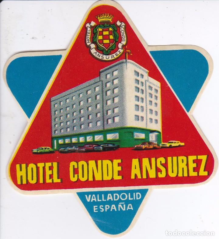 Etiquetas antiguas: ANTIGUA ETIQUETA DEL HOTEL CONDE ANSUREZ DE VALLADOLID