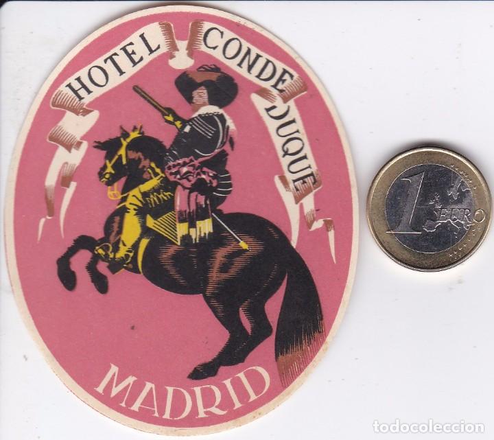 Etiquetas antiguas: ANTIGUA ETIQUETA DEL HOTEL CONDE DUQUE DE MADRID