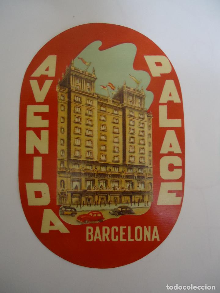 Etiquetas antiguas: ETIQUETA DEL HOTEL AVENIDA PALACE DE BARCELONA