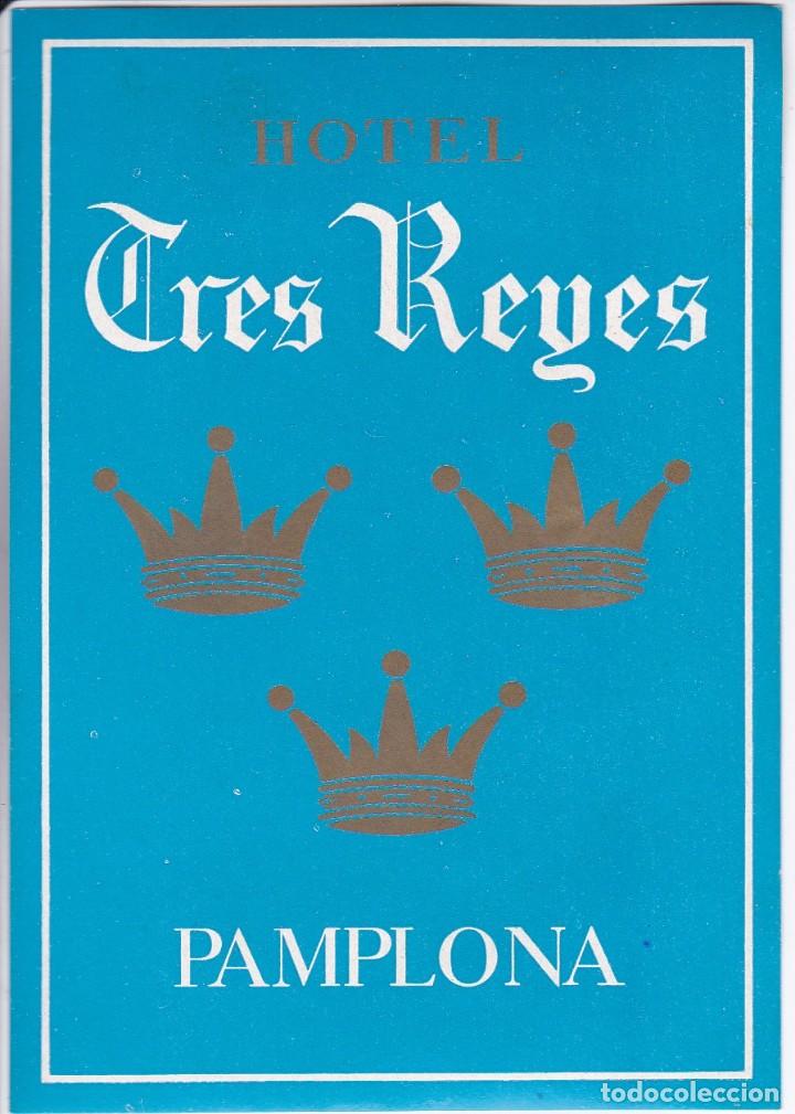 Etiquetas antiguas: ANTIGUA ETIQUETA DEL HOTEL TRES REYES DE PAMPLONA