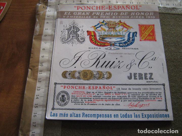 Etiquetas antiguas: ETIQUETA PONCHE ESPA&Ntilde;OL J. RUIZ JEREZ DE LA FRONTERA
