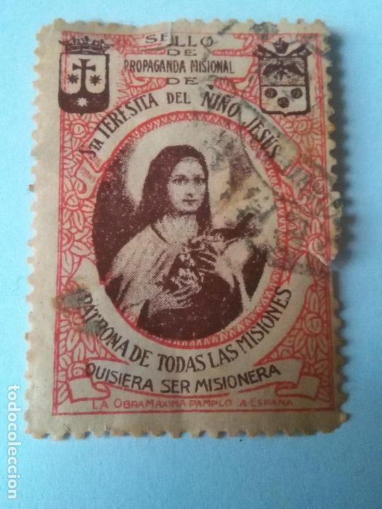 Etiquetas antiguas: VI&Ntilde;ETA - SELLO RELIGIOSO MISIONAL DE SANTA TERESITA DEL NI&Ntilde;O JESUS - PATRONA DE LAS MISIONES