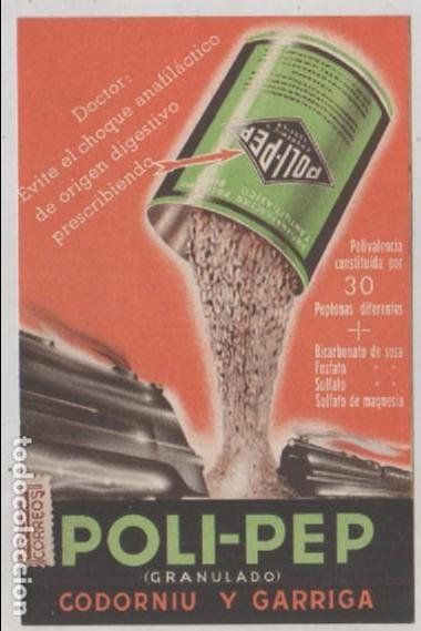 Etiquetas antiguas: Publicidad Farmacia Poli-pepe granulado. Codorniu y Garriga. Ciruclada.