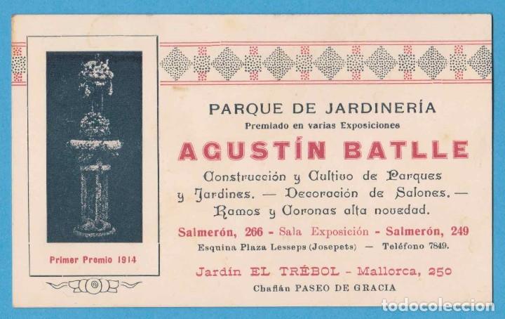 Etiquetas antiguas: PARQUE DE JARDINER&Iacute;A AGUST&Iacute;N BATLLE. BARCELONA. PRIMER PREMIO 1914