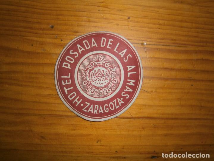 Etiquetas antiguas: hotel posada,,, preciosa etiqueta a&ntilde;os 50 60 zaragoza