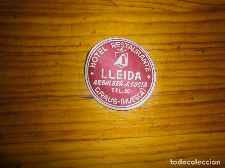 Etiquetas antiguas: bonita etiqueta ,,,lleida hotel restaurante,,,a&ntilde;os 40 50