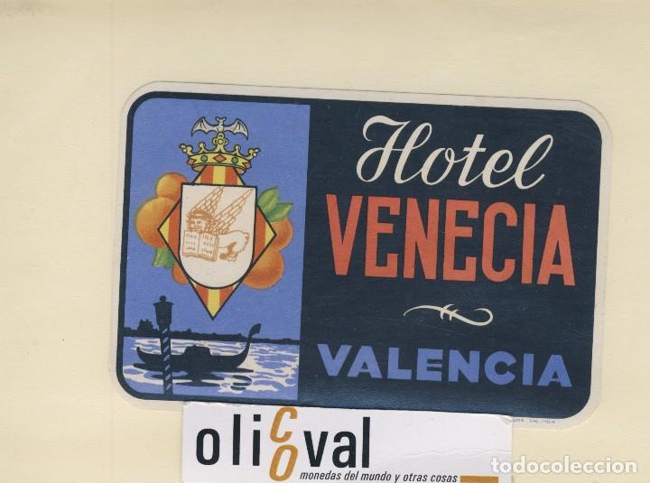 Etiquetas antiguas: ETIQUETA HOTEL VENECIA VALENCIA ESPA&Ntilde;A TROQUEL LIT. DURA 120 X 80 mm -EH418- 8