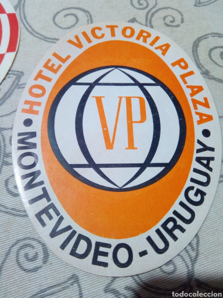 Etiquetas antiguas: Etiqueta de hotel victoria plaza montevideo uruguay