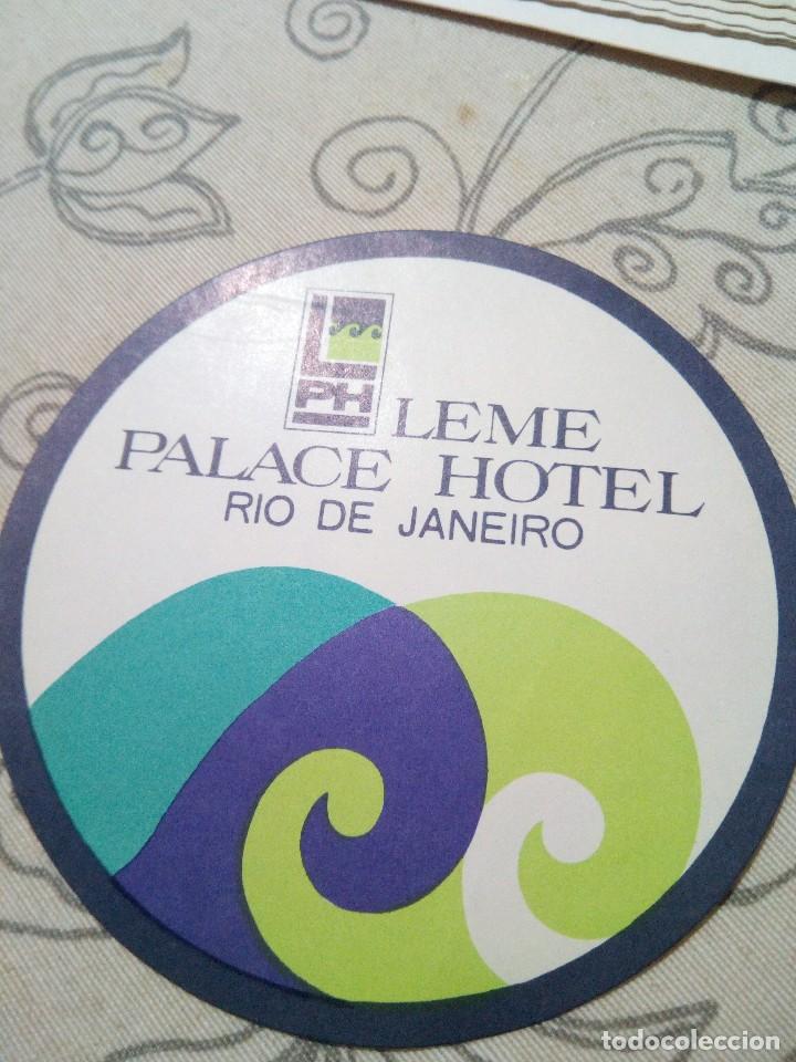 Etiquetas antiguas: Etiqueta leme palace hotel rio de janeiro