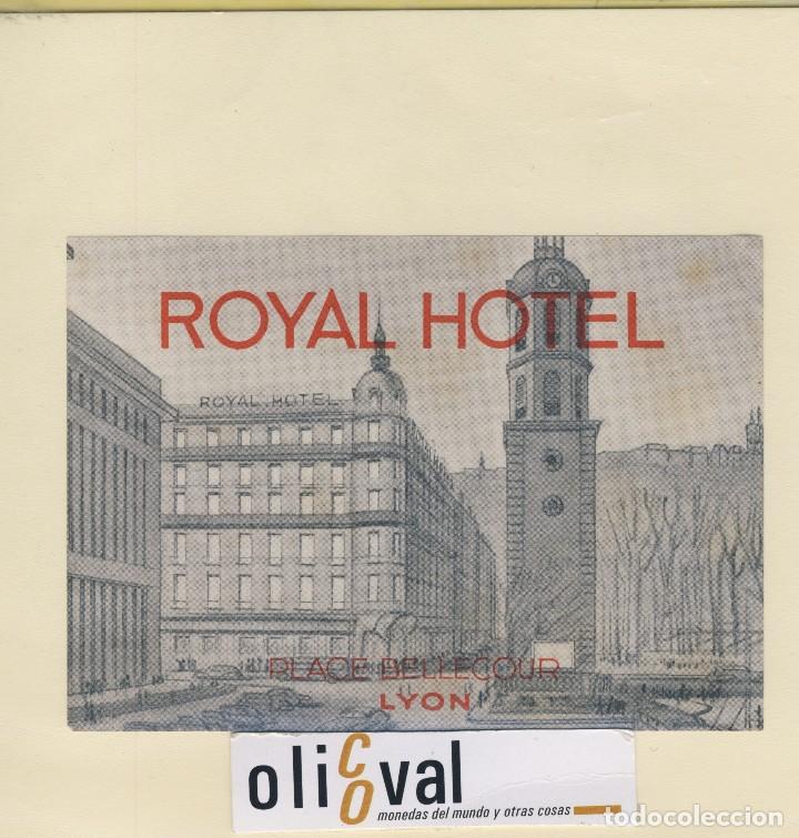 Etiquetas antiguas: ETIQUETA HOTEL  LYON HOTEL ROYAL 141 X 110 mm -EH418-32