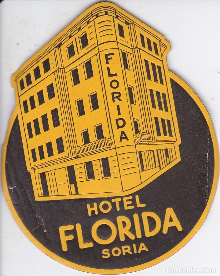 Etiquetas antiguas: ANTIGUA ETIQUETA DEL HOTEL FLORIDA DE SORIA