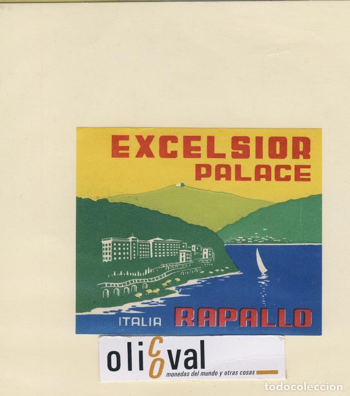 Etiquetas antiguas: ETIQUETA HOTEL RAPALLO ITALIA HOTEL EXCELSIOR PALACE105 X 90mm -EH418-50