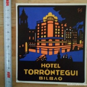 Etiqueta Hotel TORRONTEGUI Bilbao