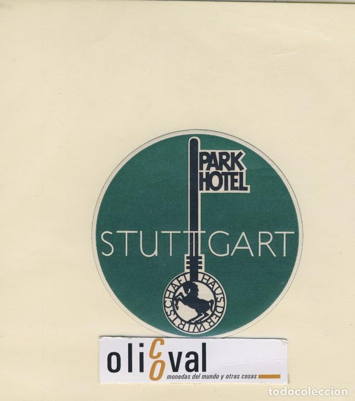Etiquetas antiguas: ETIQUETA HOTEL STUTTGART ALEMANIA HOTEL PARK TROQUEL 90 mm -EH418-70
