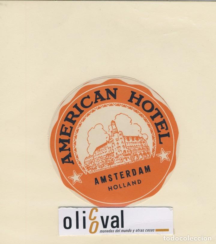 Etiquetas antiguas: ETIQUETA HOTEL FAGERNES NORWAY FAGERLUND  AMERICAN HOTEL  TROQUEL 90 EH418-91