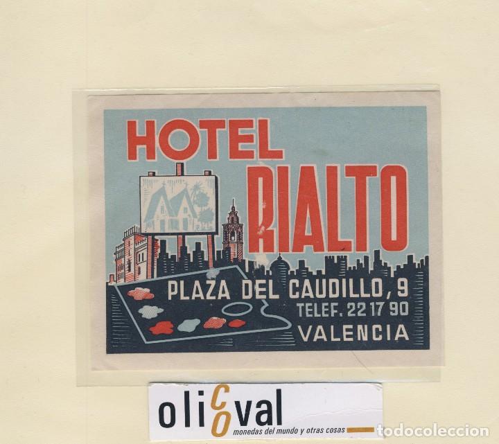 Etiquetas antiguas: ETIQUETA HOTEL VALENCIA ESPA&Ntilde;A 120 X 90 ILUSRACI&Oacute;N A&Ntilde;OS 50 EH418-92