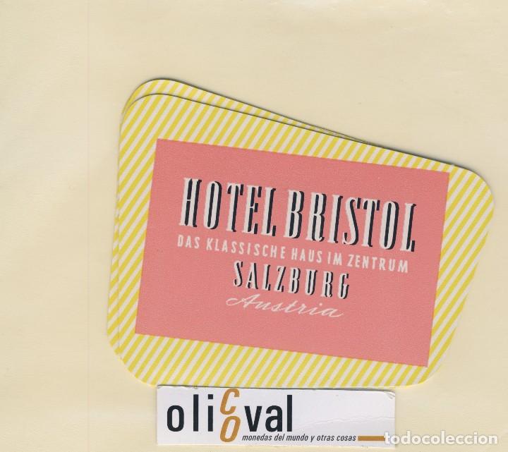 Etiquetas antiguas: ETIQUETA HOTEL SALZBURG AUSTRIA  HOTEL BRISTOL TROQUEL IRREGULAR 125 X  110  EH418-99