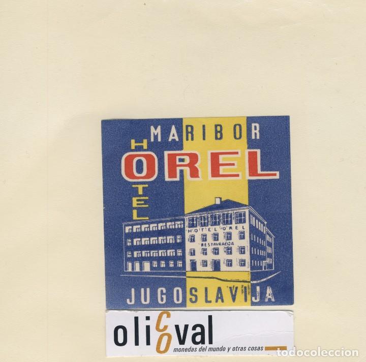 Etiquetas antiguas: ETIQUETA HOTEL MARIBOR JUGOSLAVIJA HOTEL ORE  80 X 80 - mm EH418-119