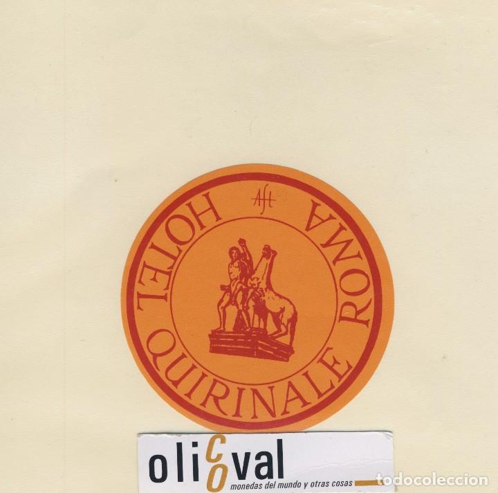 Etiquetas antiguas: ETIQUETA HOTEL-ROMA ITALIA HOTEL QUIRINALE mm EH418-144-1-2...