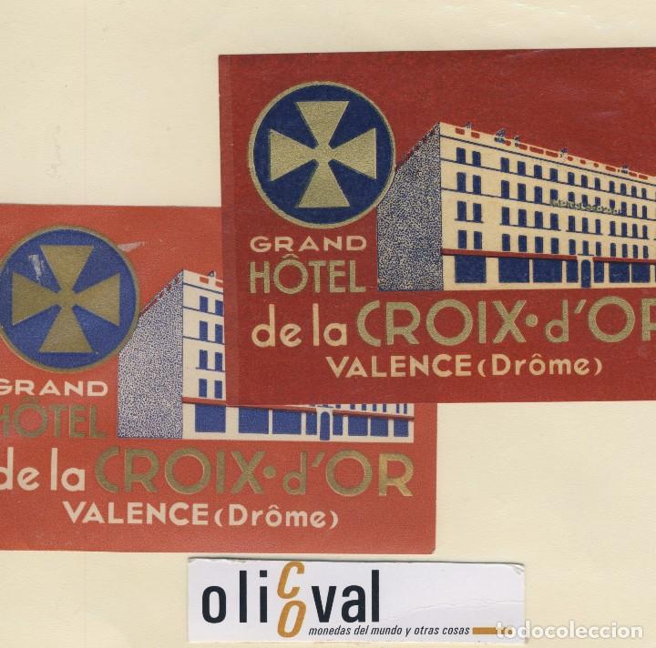 Etiquetas antiguas: ETIQUETA HOTEL VALENCE FRANCIA HOTEL DE LA CROIX.D&Oacute;R JUEGO115 X 85 mm1BARNIZADO A ORO EH418-164