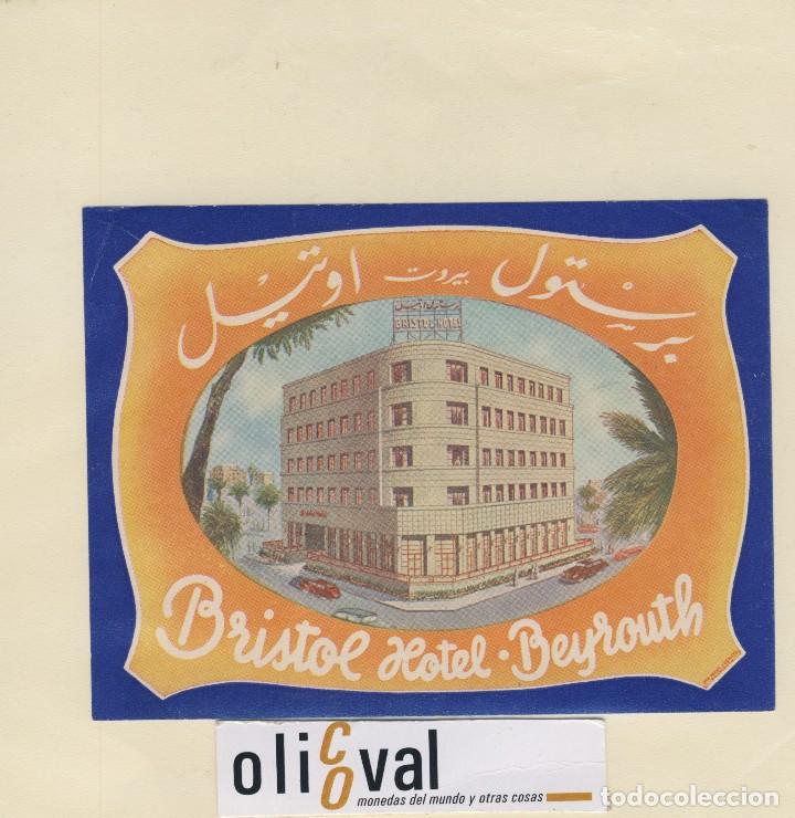 Etiquetas antiguas: ETIQUETA HOTEL BEYROUTH HOTEL BRISTOL 140 X 105   mm EH418-215
