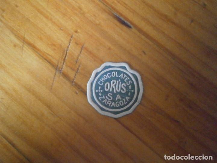 &Eacute;tiquettes anciennes: &iexcl;&iexcl;PRECIOSA ETIQUETA..A&Ntilde;OS 30-40 &iexcl;&iexcl;CHOCOLATES ORUS ZARAGOZA