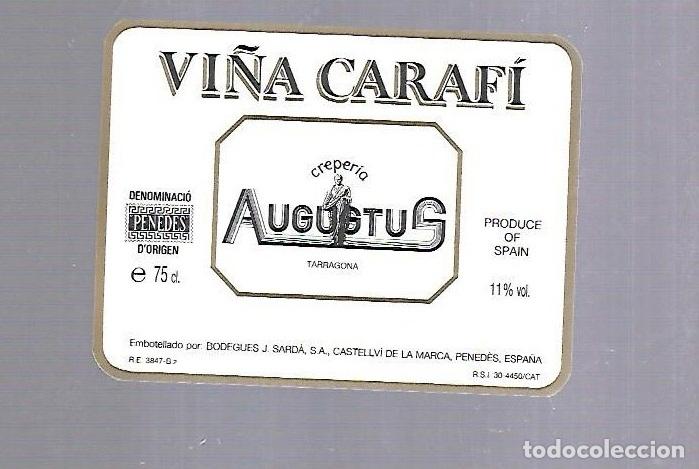 Etichette antiche: ETIQUETA DE VINO. CREPERIA AUGUSTUS, TARRAGONA