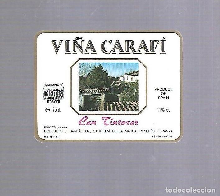 Etichette antiche: ETIQUETA DE VINO. RESTAUTANTE CAN TINTORER