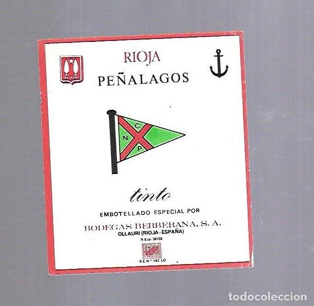 Etichette antiche: ETIQUETA DE VINO. CLUB NAUTICO PE&Ntilde;ALAGOS