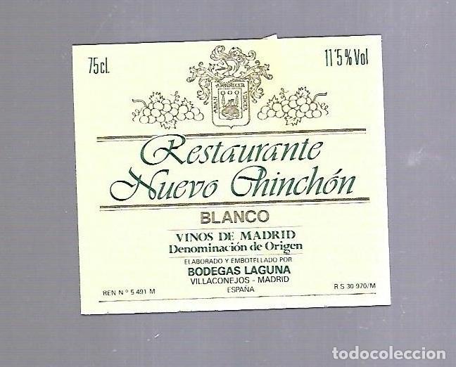 Etichette antiche: ETIQUETA DE VINO. RESTAURANTE NUEVO CHINCHON.