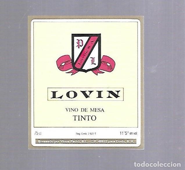 Etichette antiche: ETIQUETA DE VINO. LOVIN.