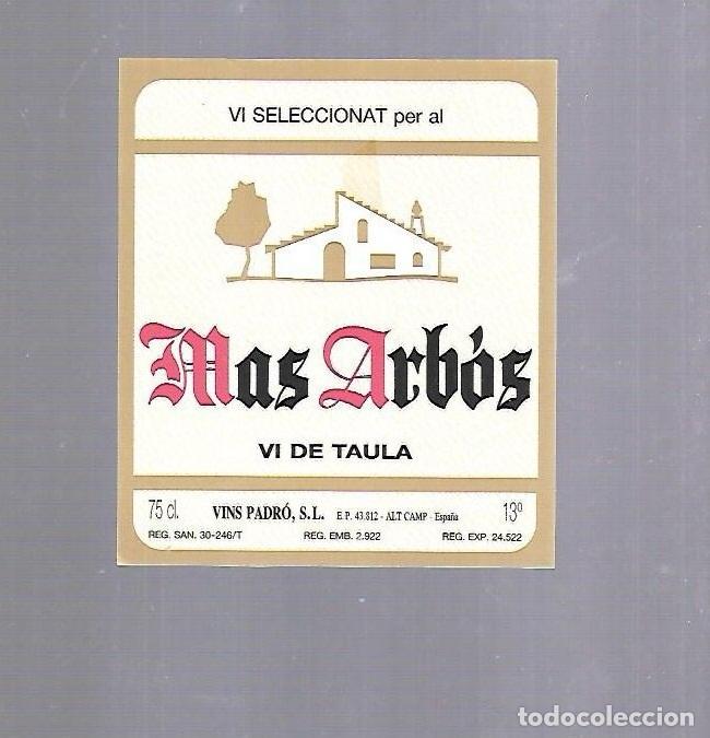 Etichette antiche: ETIQUETA DE VINO. MAR ARBOS.