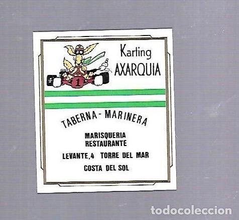 Etichette antiche: ETIQUETA DE VINO. TABERNA MARINERA KARTING AXARQUIA. TORRE DEL MAR