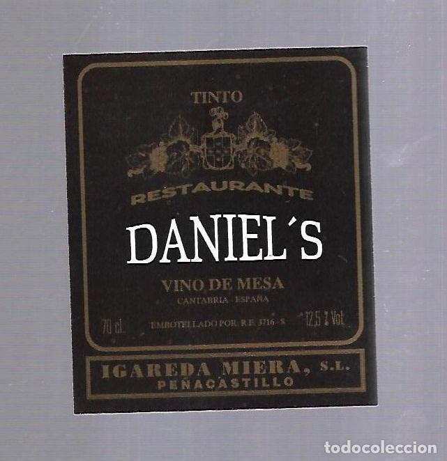 Etichette antiche: ETIQUETA DE VINO. BAR RESTAURANTE DANIEL'S. CANTABRIA