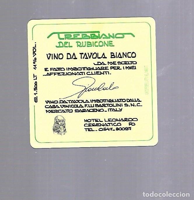 Etiquetas antiguas: ETIQUETA DE VINO. HOTEL LEONARDO. CECENATICO PO