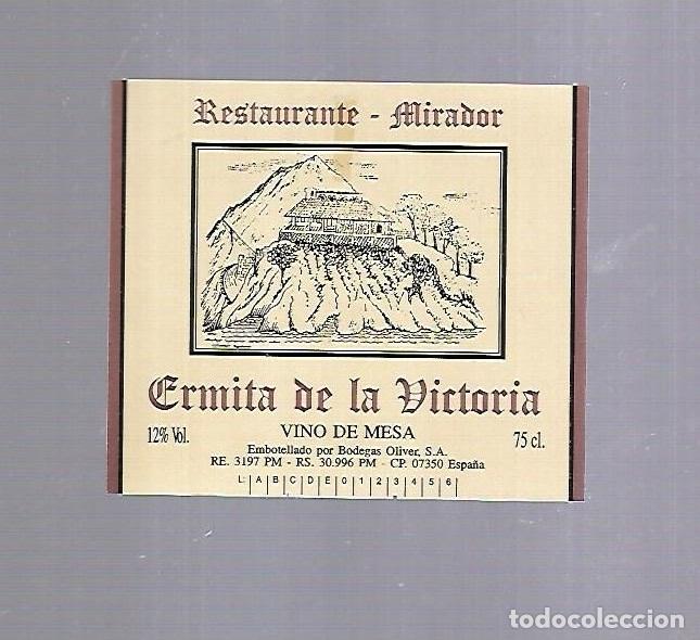 Etichette antiche: ETIQUETA DE VINO. RESTAURANTE MIRADOR.