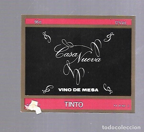 Alte Etiketten: ETIQUETA DE VINO. CASA NUEVA.