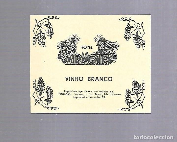 Etiquetas antiguas: ETIQUETA DE VINO. HOTEL MIRAMONTE