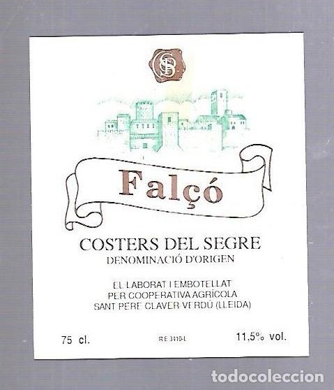 Alte Etiketten: ETIQUETA DE VINO. FALCO. COSTERS DEL SEGRE