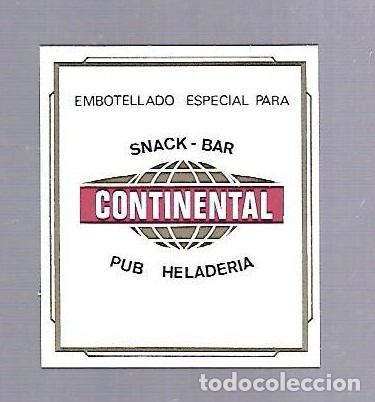 Etichette antiche: ETIQUETA DE VINO. SNACK-BAR CONTINENTAL PUB HELADERIA