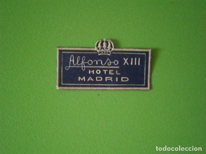 Etiquetas antiguas: &iexcl;&iexcl;PRECIOSA ETIQUETA .A&Ntilde;OS 30-40..DE MADRID&iexcl;&iexcl;-HOTEL ALFONSO 3