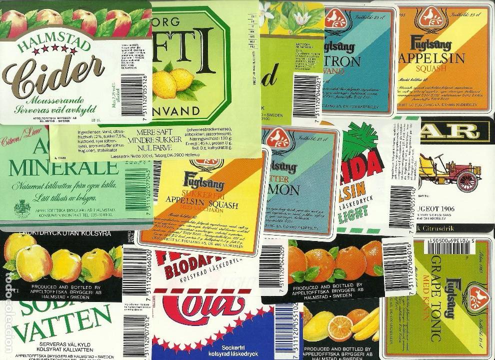 Etiquetas antiguas: LOTE 40 ETIQUETAS REFRESCOS - Foto 2