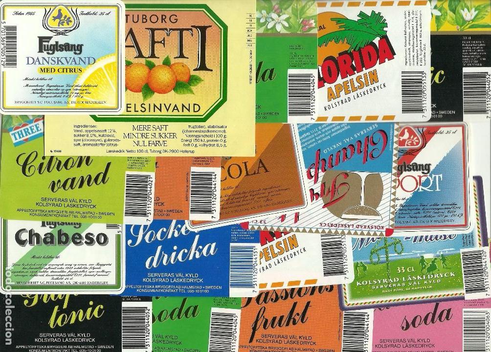 Etiquetas antiguas: LOTE 40 ETIQUETAS REFRESCOS - Foto 1