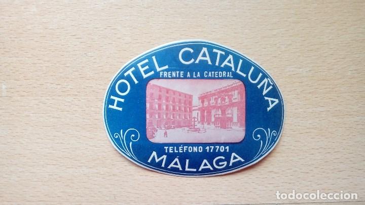 Etiquetas antiguas: ETIQUETA HOTEL CATALU&Ntilde;A MALAGA FRENTE A LA CATEDRAL SIN USO NUEVA