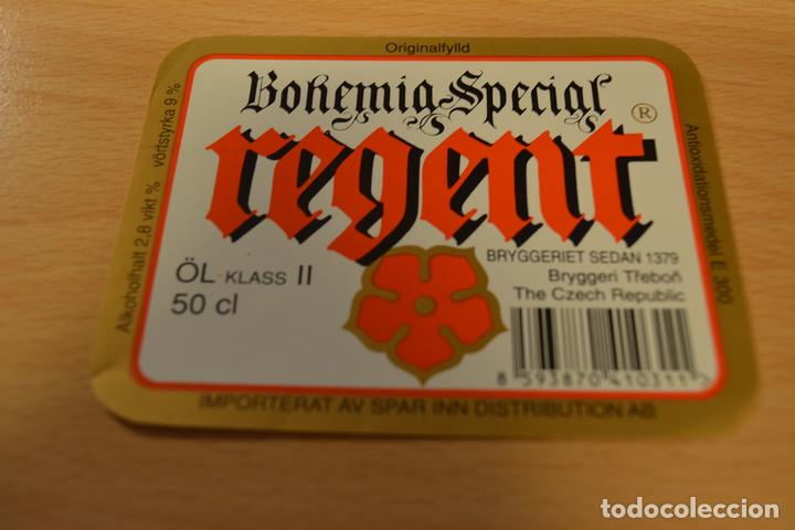 Etiquetas antiguas: ETIQUETA DE CERVEZA DE LA MARCA REGENT