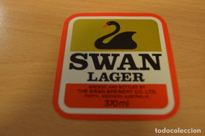 ETIQUETA DE CERVEZA DE LA MARCA SWAN