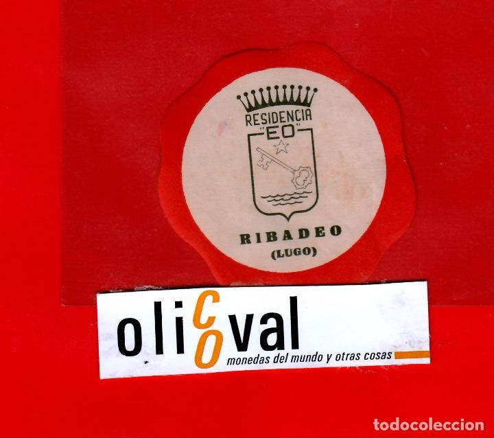 Etiquetas antiguas: ETIQUETA HOTEL LUGO RESIDENCIA EO RIBADEO TROQUEL 60 mm