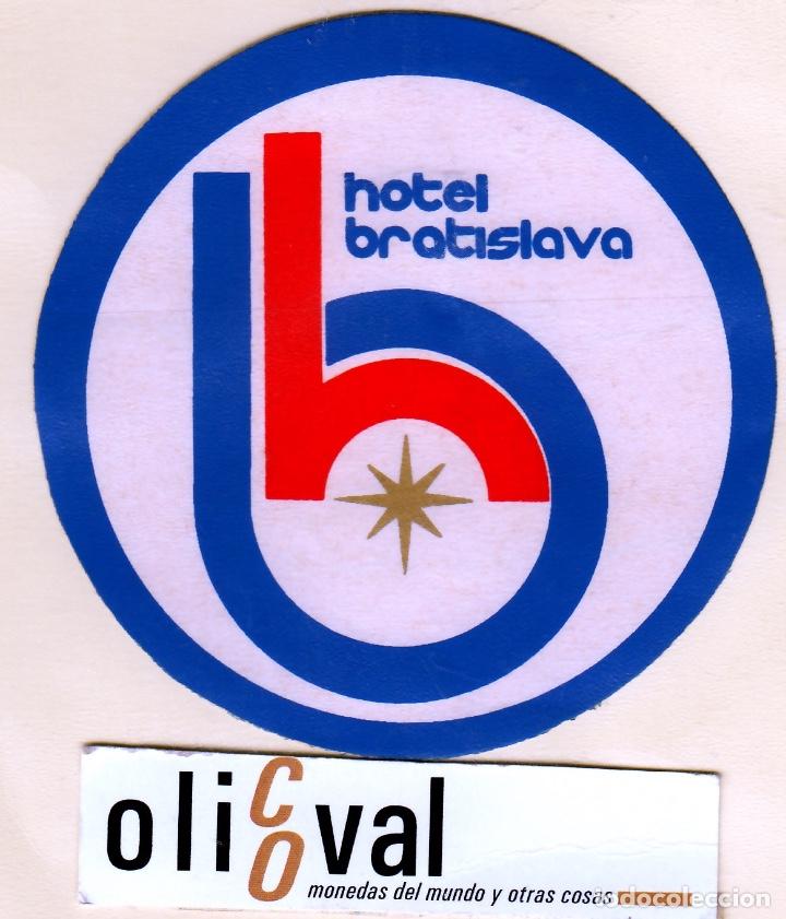 Etiquetas antiguas: ETIQUETA HOTEL BTATISLAVA TROQUEL TROQUEL 95 EHEX-6801 10j