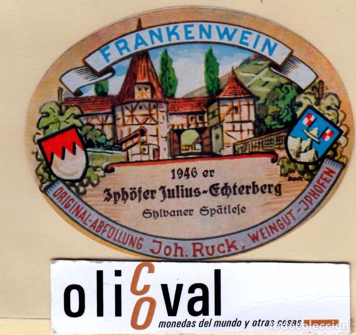 Etiquetas antiguas: ETIQUETA HOTEL FRANKENWEIN TROQUEL OVAL 90 X EHEX-68001.