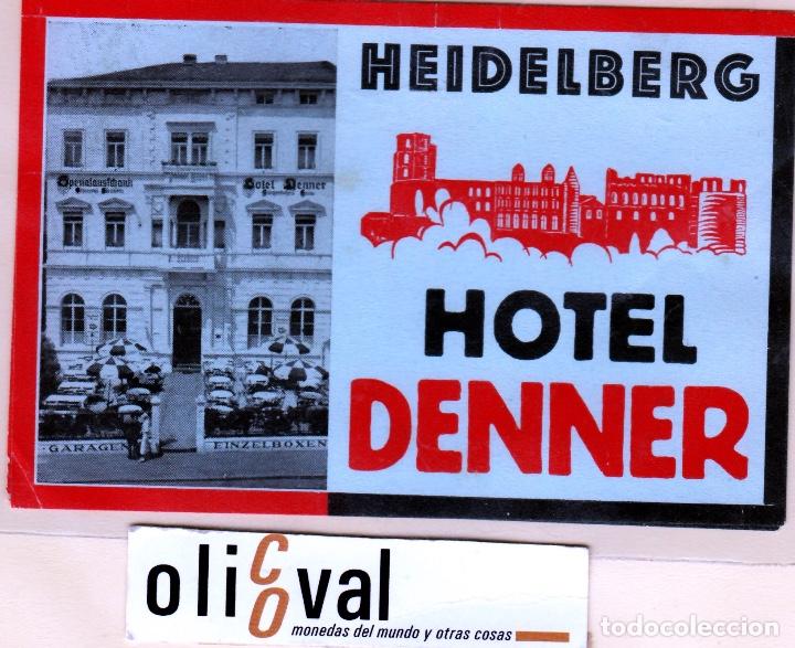 Etiquetas antiguas: ETIQUETA HOTEL DENNER HEIDELBERG 135X 85EHEX-6801 3.